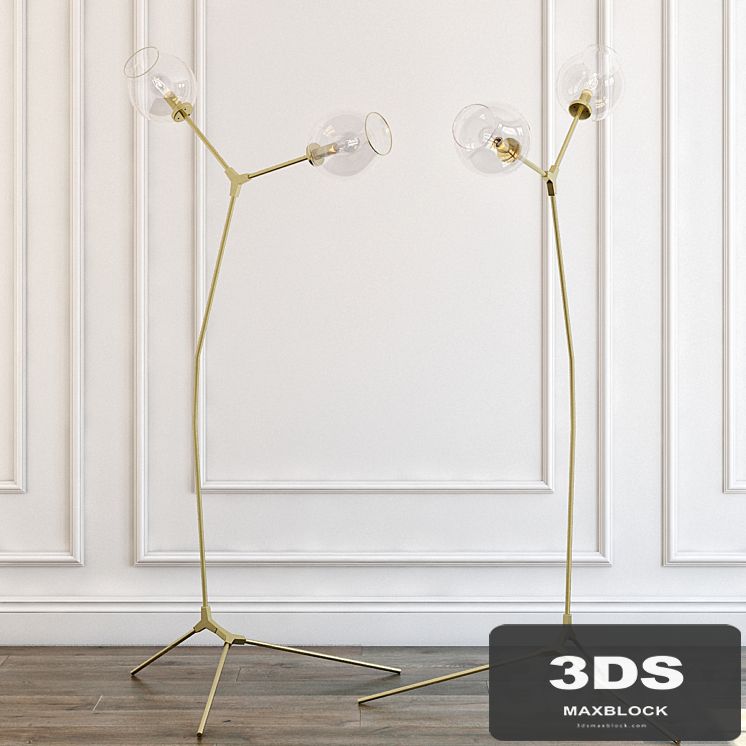 Floor lamp branching bubbles