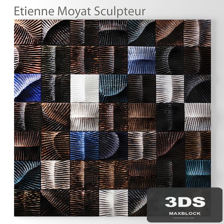 Wall art Etienne Moyat Sculpteur, wall decor, wooden decor, panel, picture, abstraction, wooden