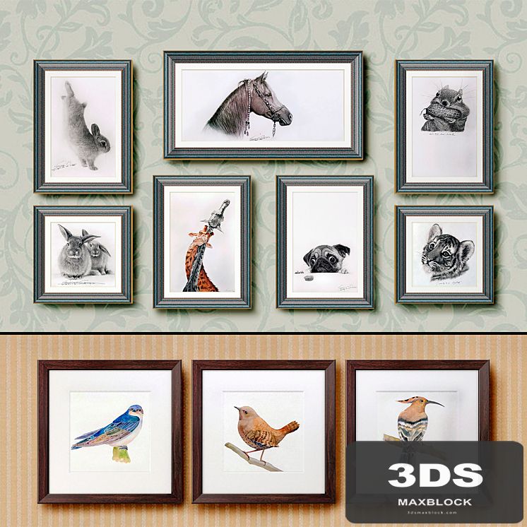 The picture in the frame. 120 Animals Collection