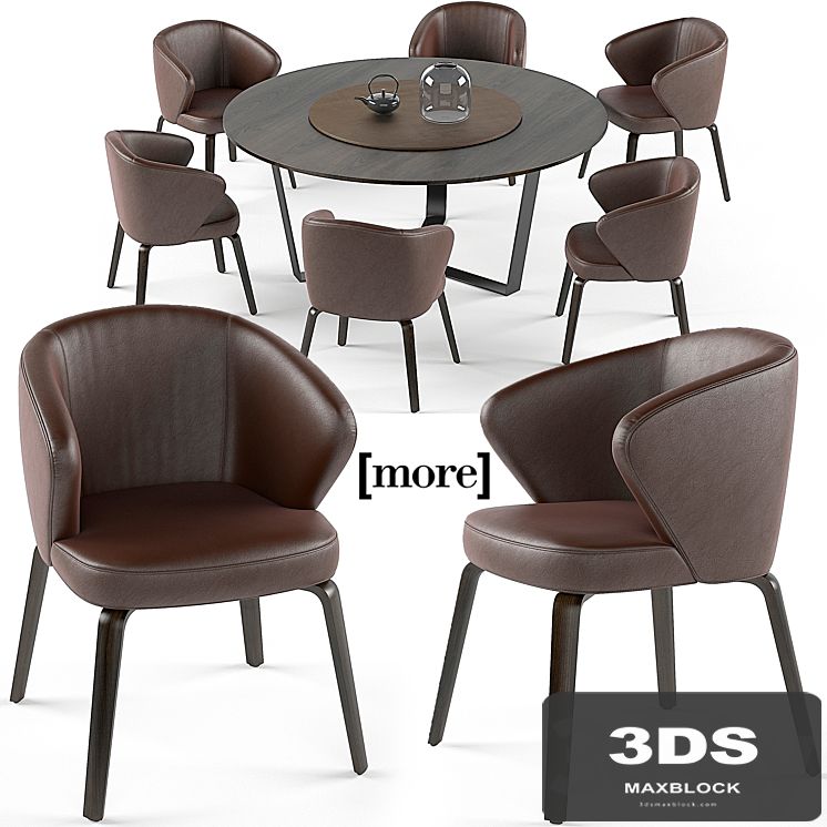 Mudi armchair and Pero round table set