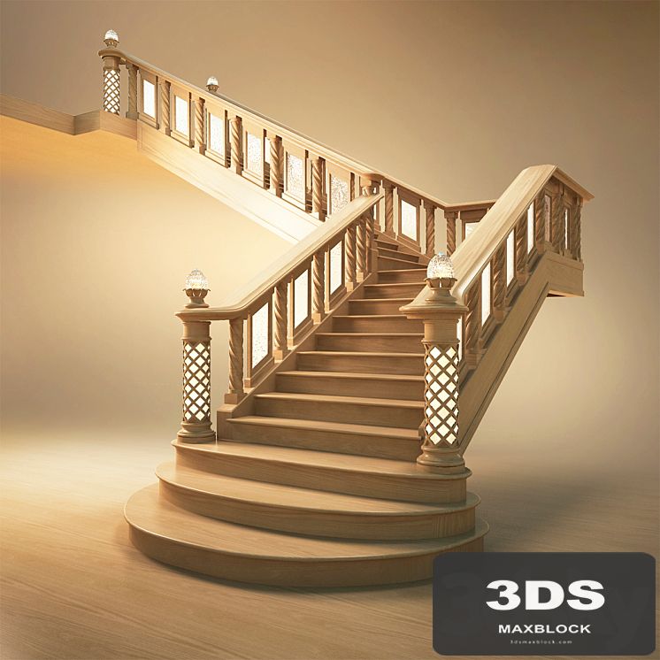Wooden staircase
