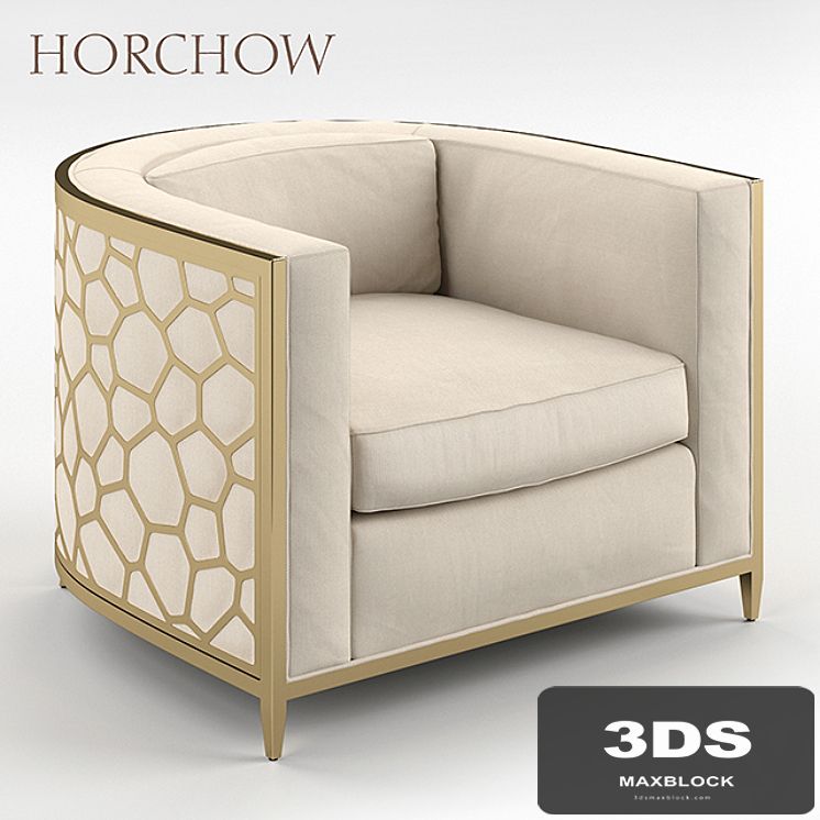 Golden Curved Chair Horchow