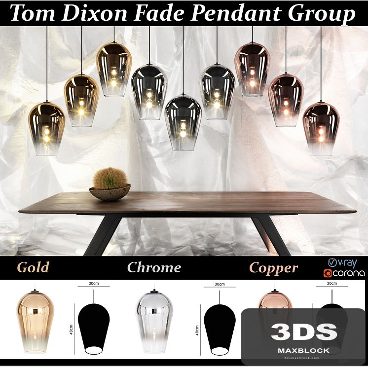 TOM DIXON FADE PENDANT LAMP