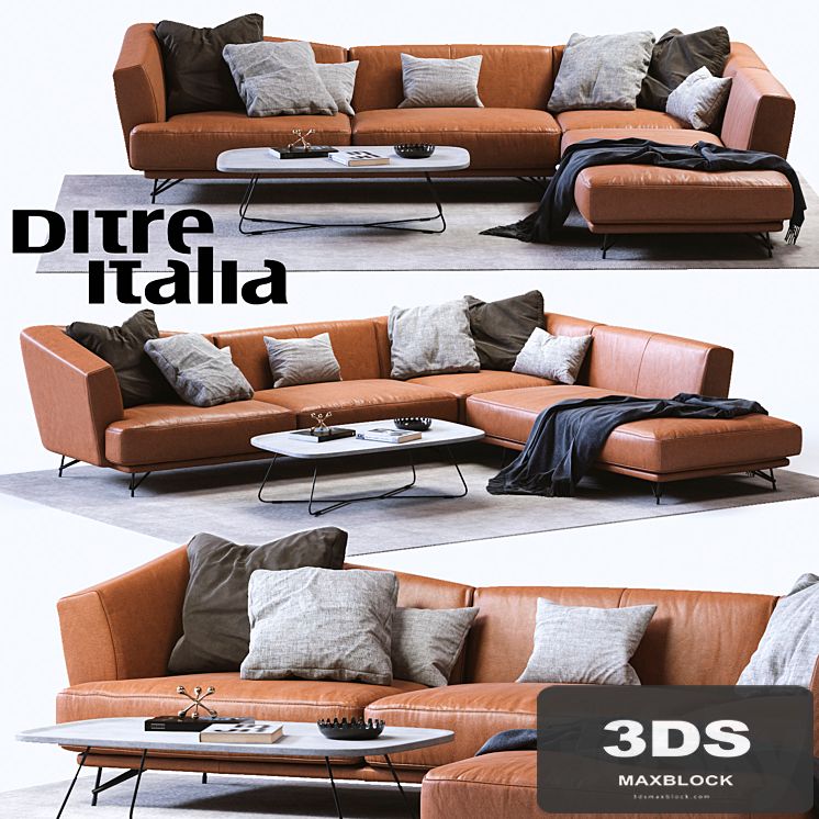 Ditre Italia LENNOX Leather Sofa