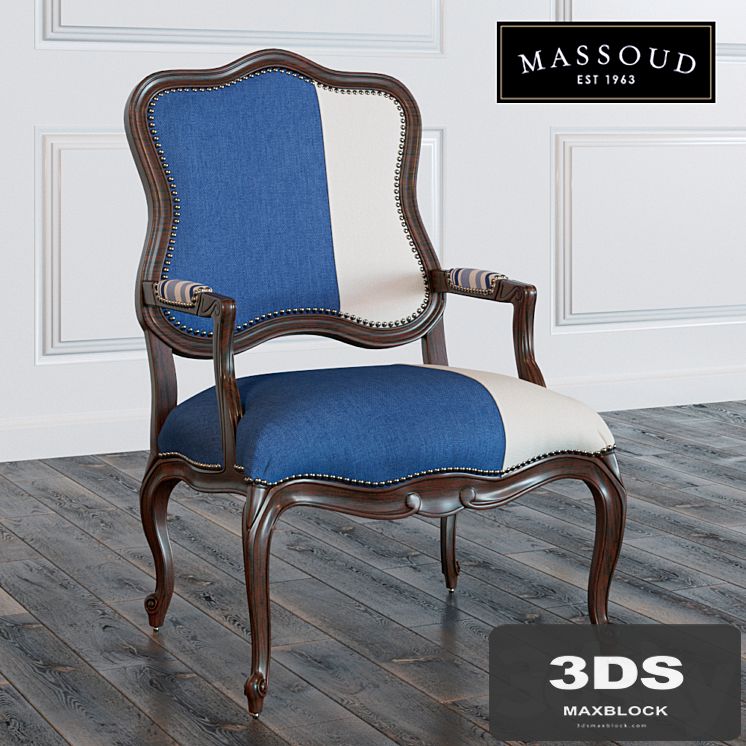 Michael Colorblock Bergere Chair