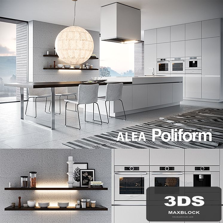 Kitchen Poliform Varenna Alea 3 (vray GGX, corona PBR)