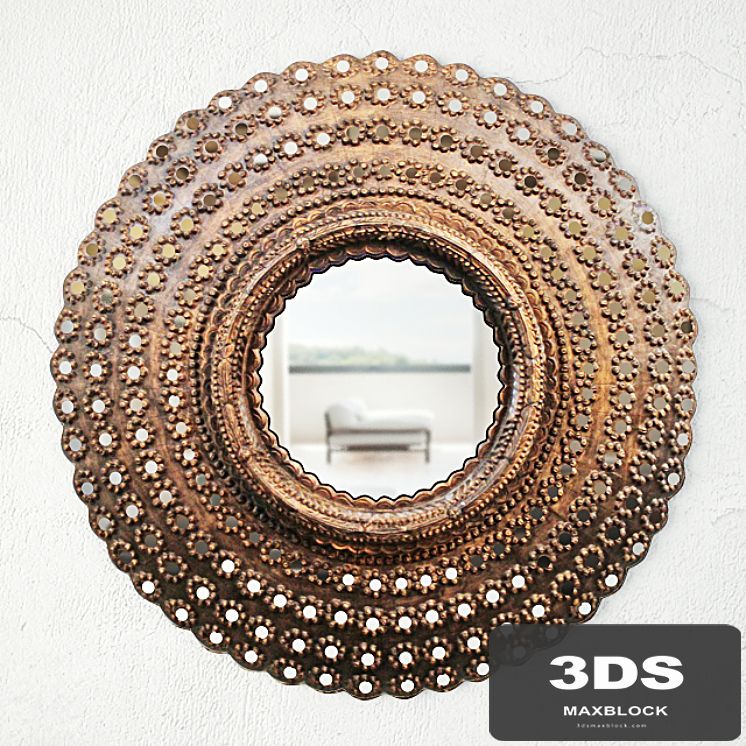 Round Peacock Mirror