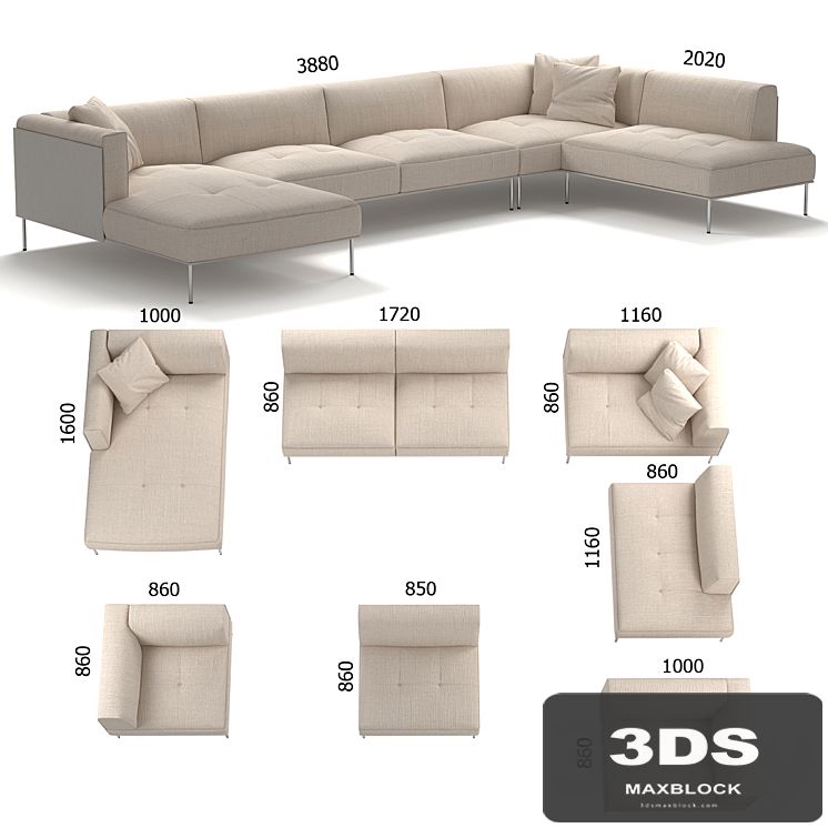 Living Divani ROD Sectional Sofa