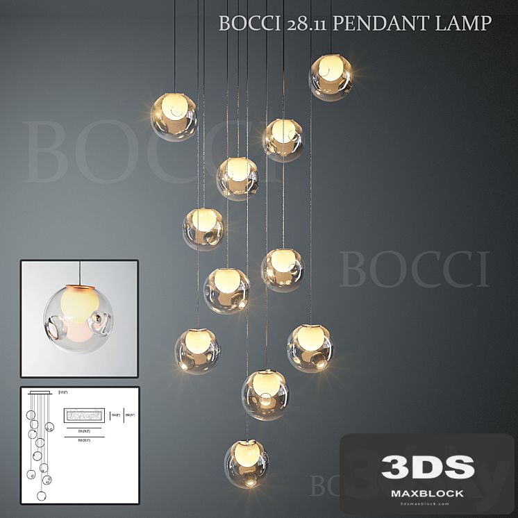 BOCCI 28.11 PENDANT LAMP, RECTANGLE