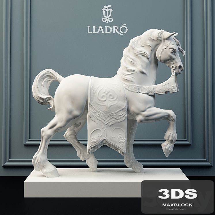 Lladro sculpture palace horse.