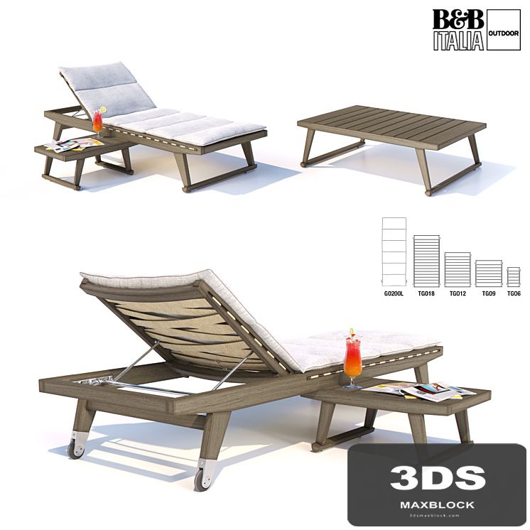 Deck chair and tables GIO