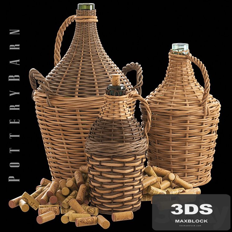 Found Woven Wine Bottle, Potterybarn