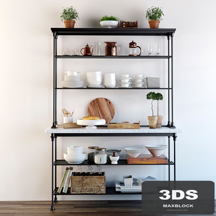 Shelving in the kitchen