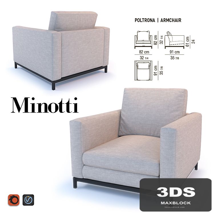 Armchair minotti