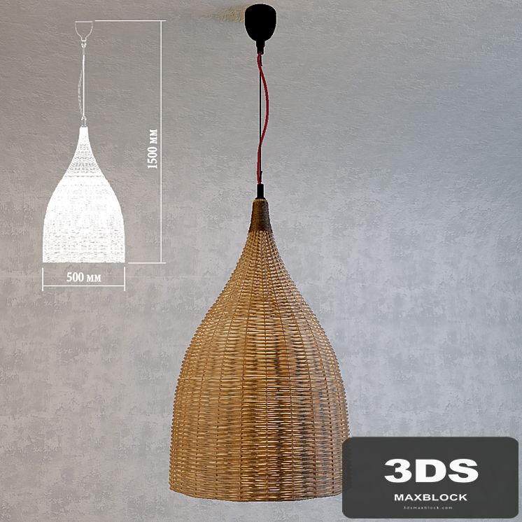 wicker chandelier