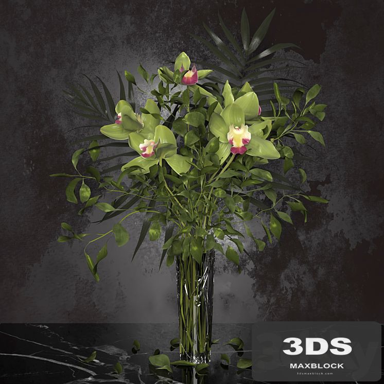 Orchid bouquet + Bohemia Labyrinth Vase