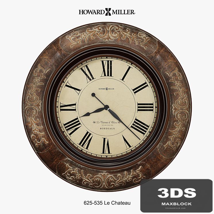 625-535 Le Chateau Wall Clock by Howard Miller