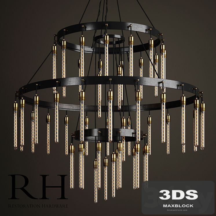 Restoration Hardware AXIS 3-TIER CHANDELIER 60 "