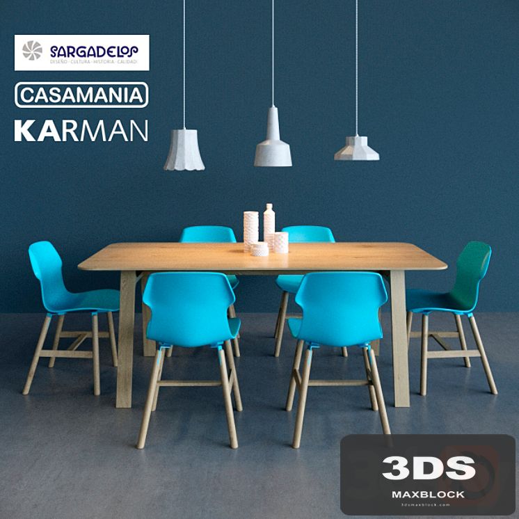 Table and chair by Casamania