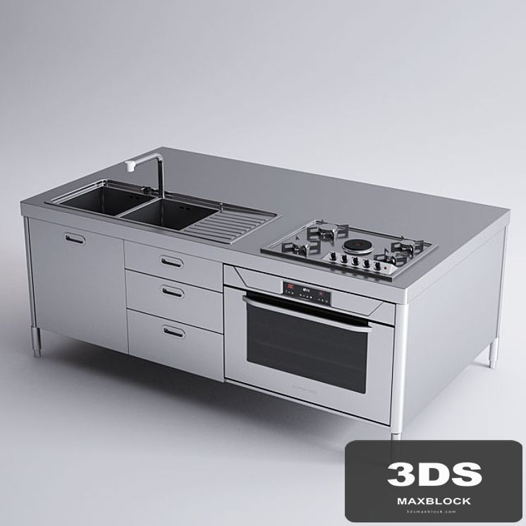 Alpes Inox Kitchen Island