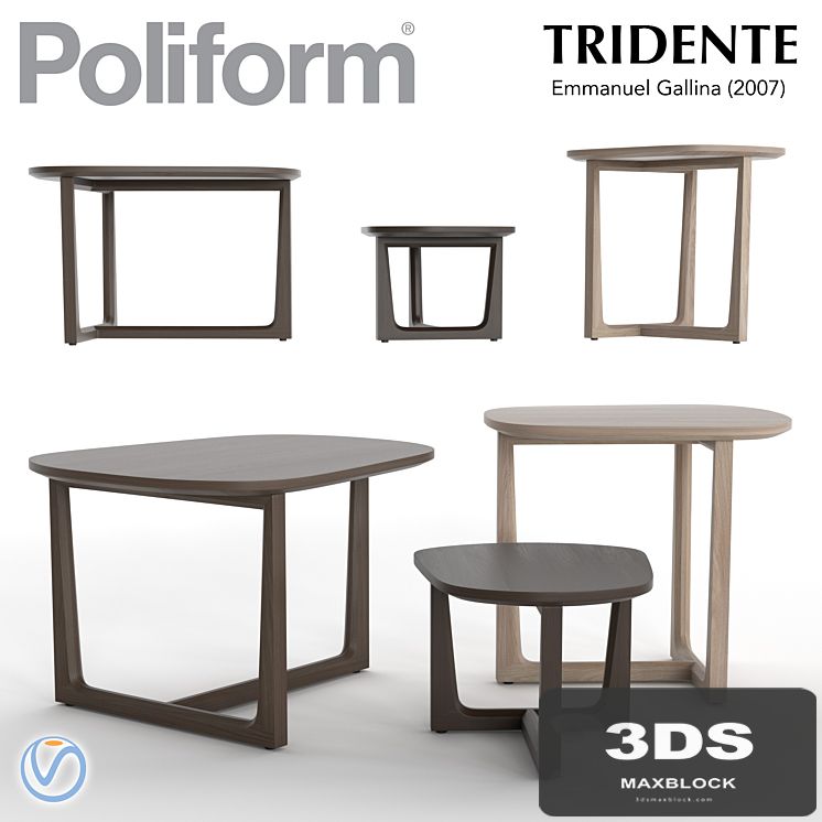 Poliform Tridente Table set