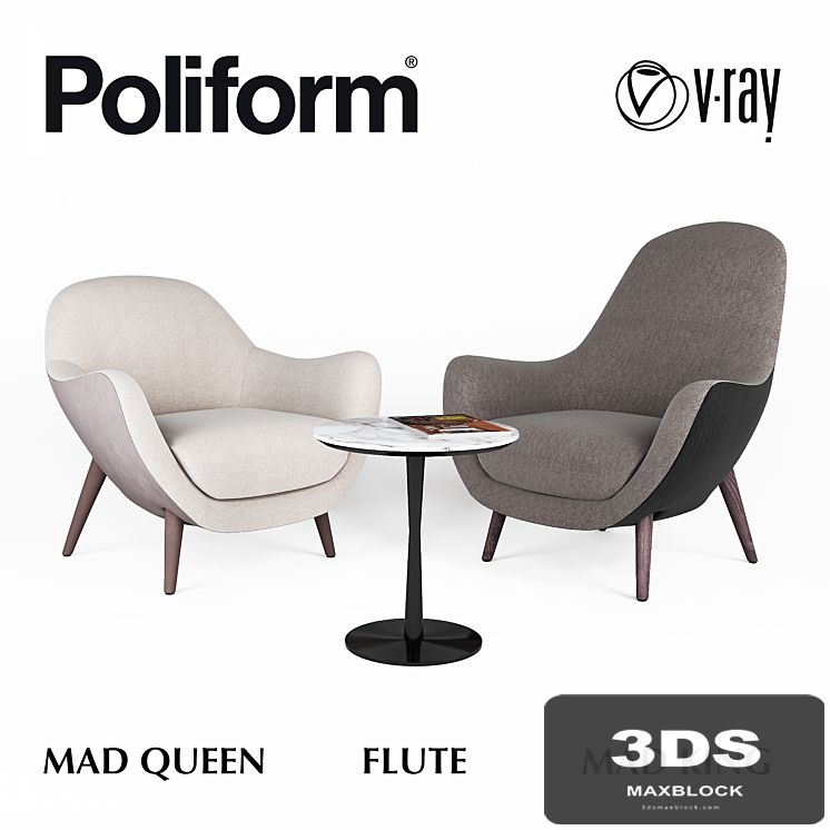 Armchairs Poliform MAD Queen and MAD King