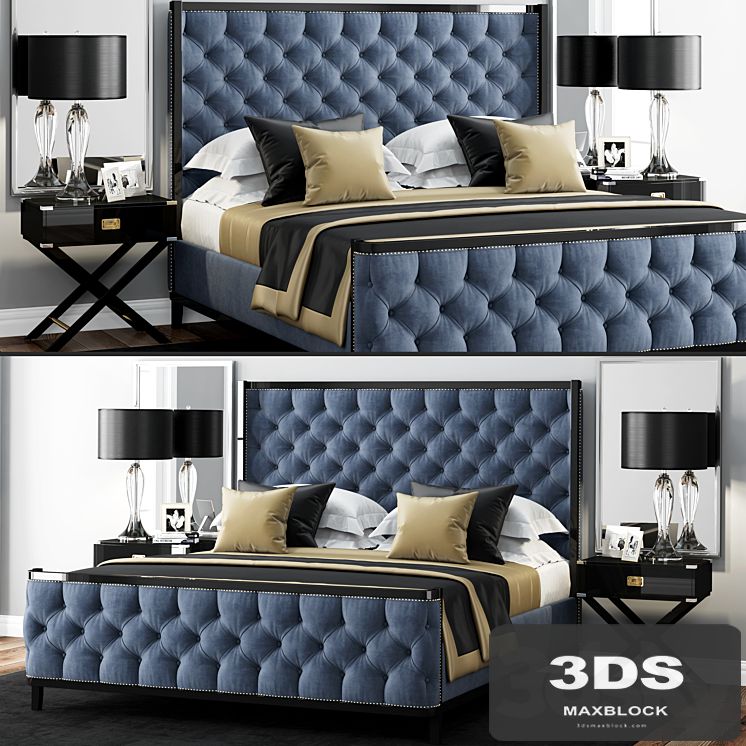 Bed LuXeo USA Kensington Queen Tufted