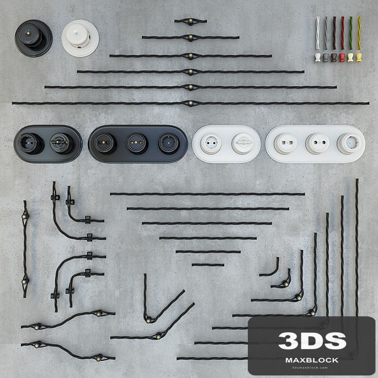 Designer wiring retro + sockets and switches