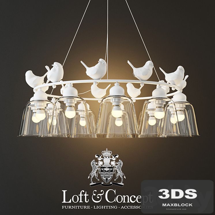 Hanging lamp provence bird chandelier 11