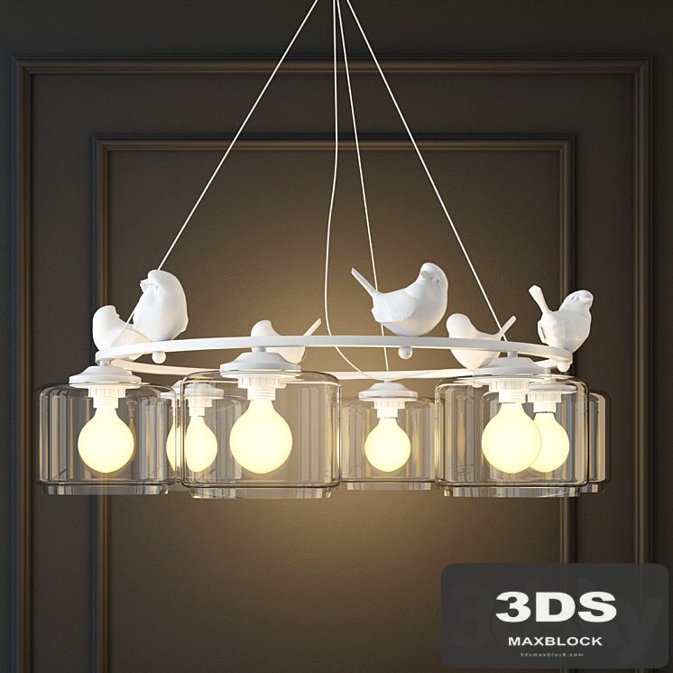 Hanging lamp provence bird pendant chandelier pedant