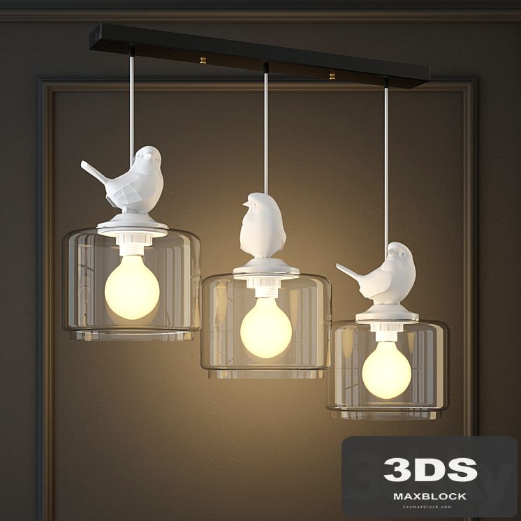 Pendant lamp provence bird pendant angle 3