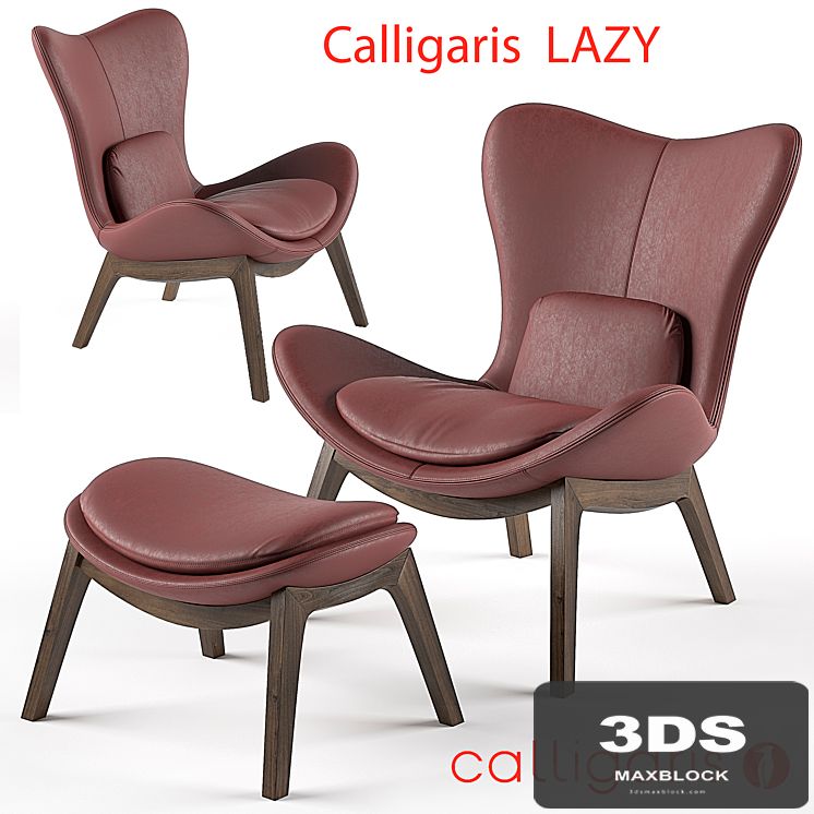 Calligaris Lazy armchair &amp; footstool