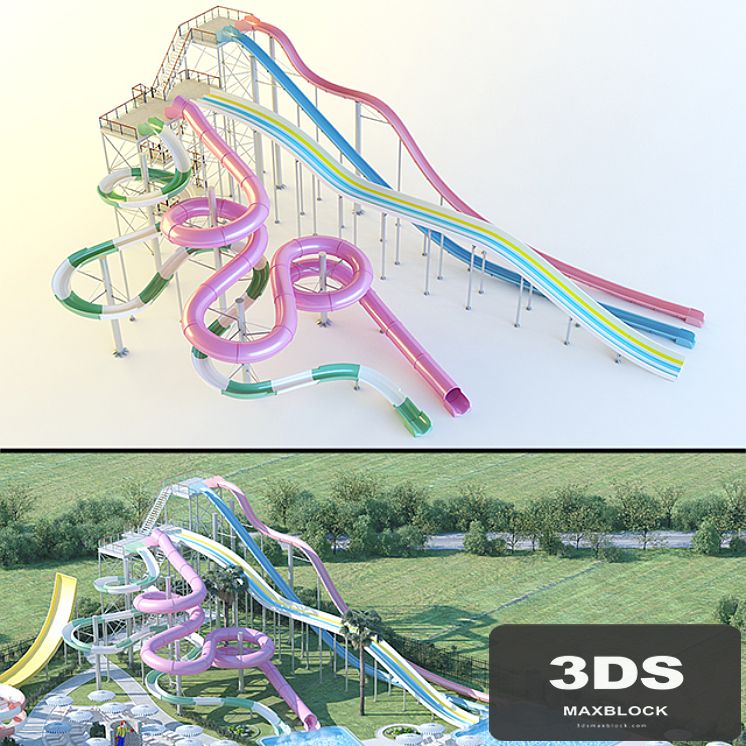 Waterslides: Compact Slide, Aquatube, Multislide, Freefall, Kamikaze