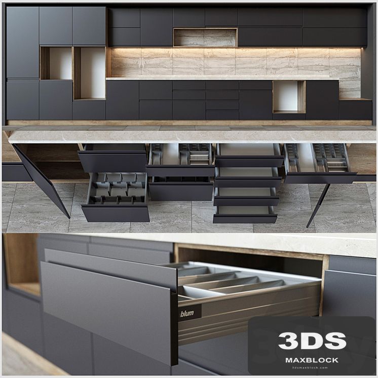 Kitchen units with accessories Blum