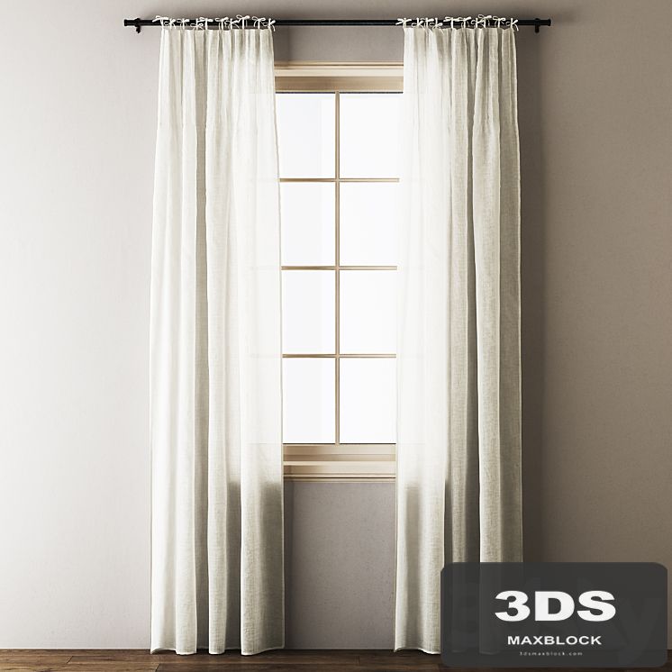 Anthropologie Tie-top Linen Curtains