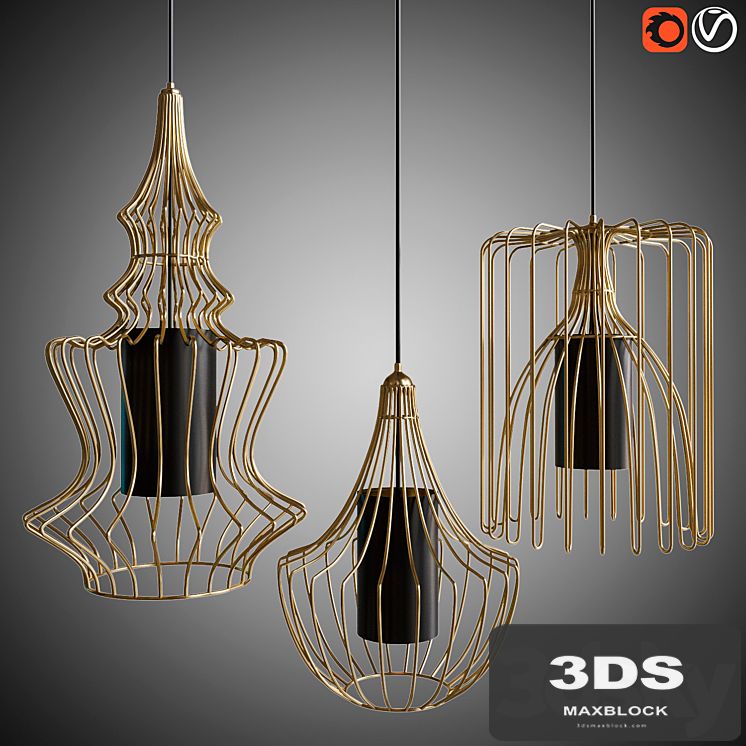 Lighting Cage Doree ROCHE BOBOIS