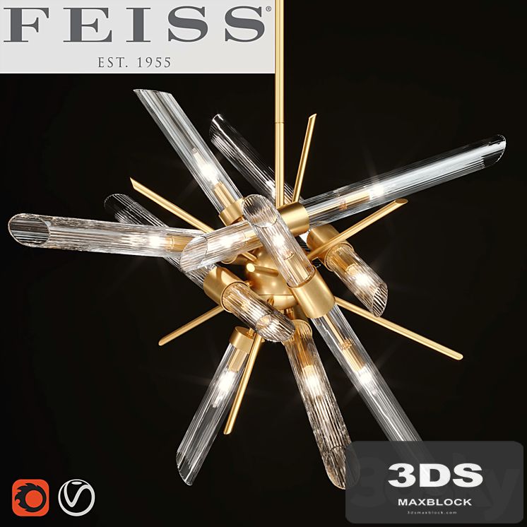 FEISS The Quorra 14-light chandelier