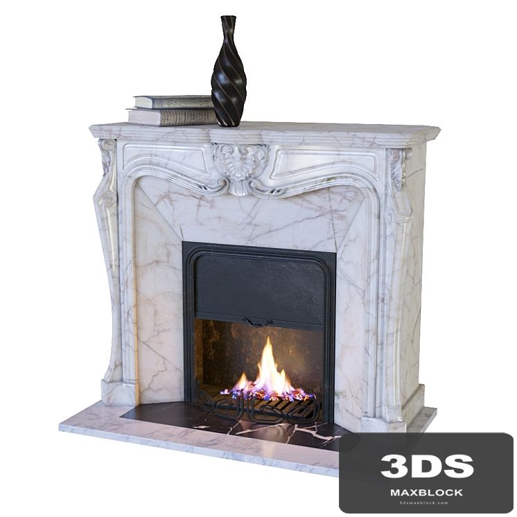 Classic fireplace with decor