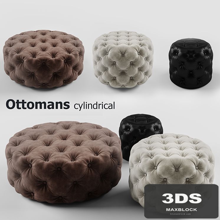 Cylindrical ottoman set - Ottomans cylindrical set