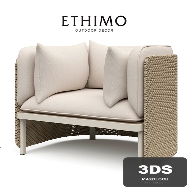 Wicker armchair Esedra Ethimo