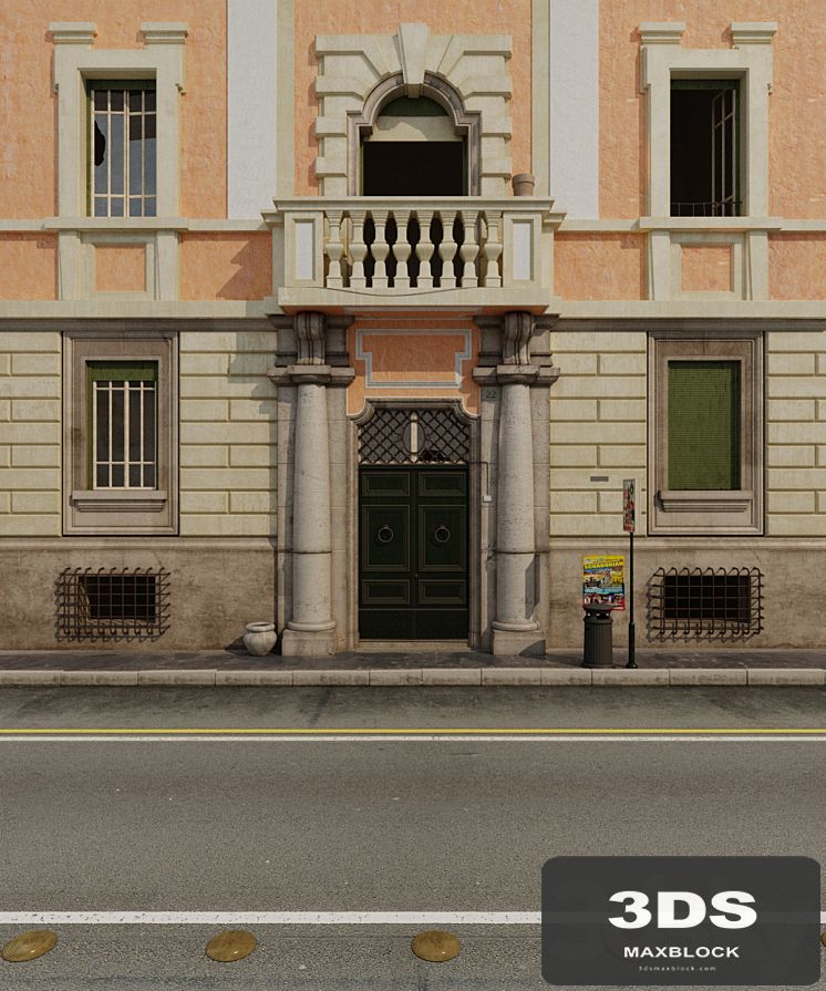 The facade of Italian building
