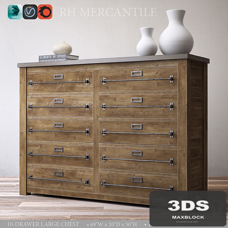 MERCANTILE 10-DRAWER LARGE CHEST