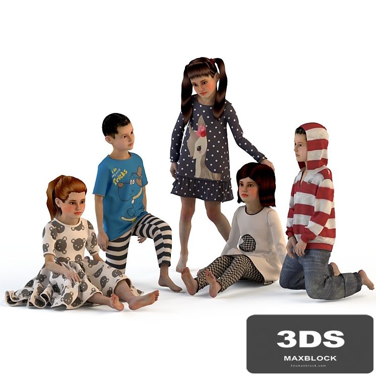 Children (3 girls, 2 boys)