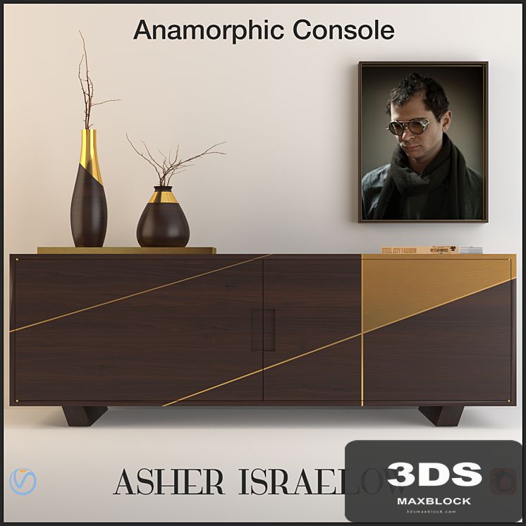 Anamorphic console by Asher Israelow + Decor