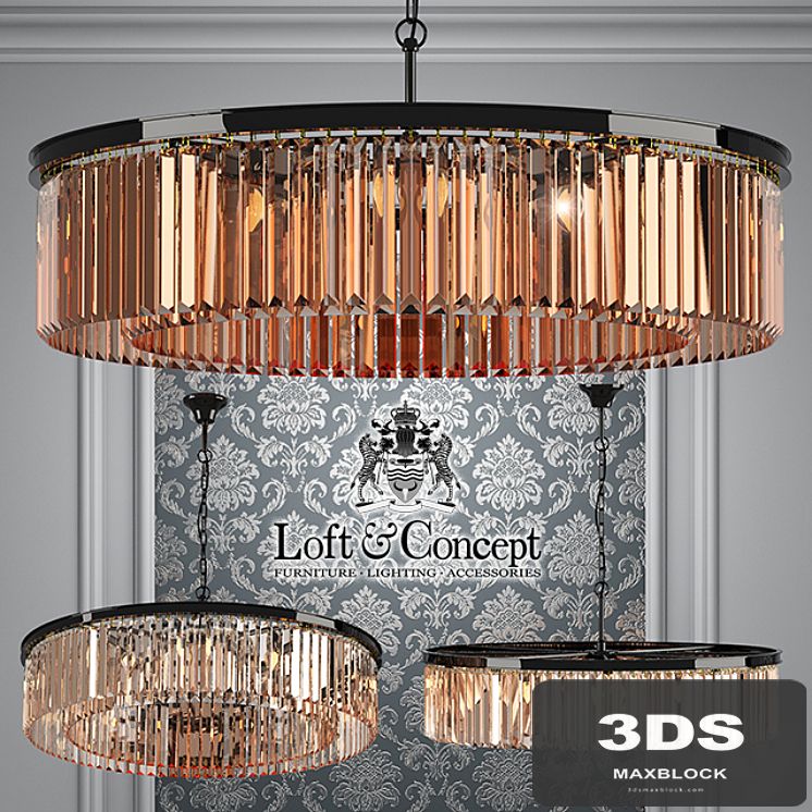Chandelier RH Rhys Clear Glass Prism Round Chandelier 100