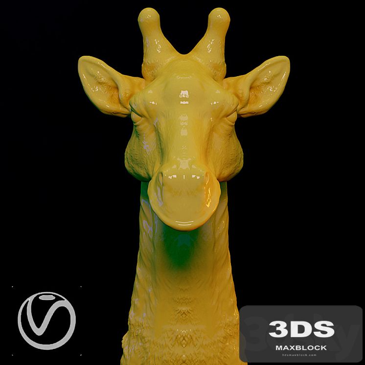 The head of a giraffe