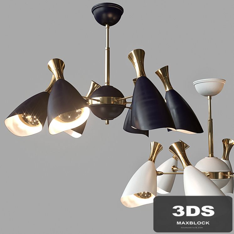 LED Chandelier 6 horns. China Manufacturing.