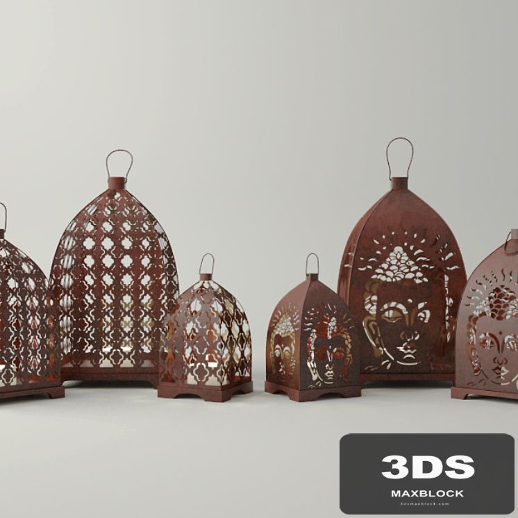 Rust Lantern Set