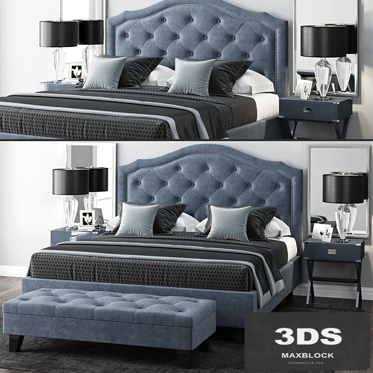Bed LuXeo Brentwood Queen Tufted