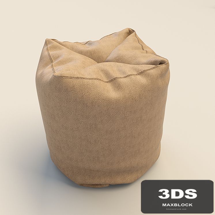 leather pouffe